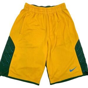 Y2K nike men's small basketball shorts green yellow‎ blue swoosh 482943-739